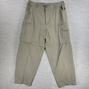 Guide Series Convertible Pants Mens 40x28 Beige Tan Zip Off Hiking Outdoor Cargo